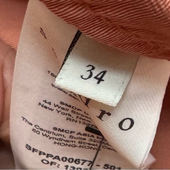 NWT SANDRO CLAY COLOR CARGO PANTS WITH BAND ON BOTTOM LEGS - Picture 4 of 4